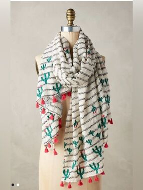 Anthropologie, large cactus scarf, wrap by Seen/worn/kept.